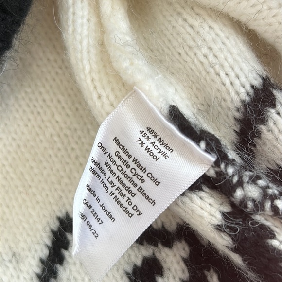 Talbots Fuzzy Fair Isle Crewneck Pullover Sweater - Picture 9 of 10